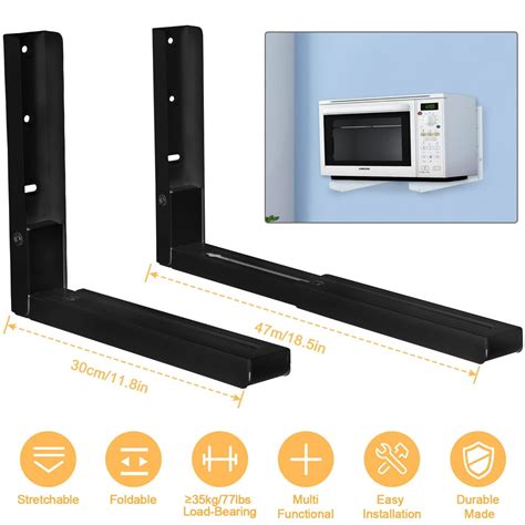 metal support brackets for microwave|wall brackets for microwave ovens.